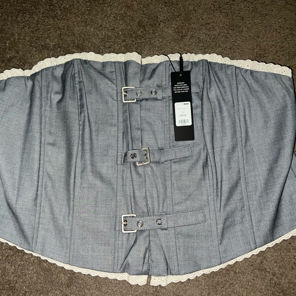 Fashion Nova Grey corset NWT!!!!